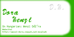 dora wenzl business card